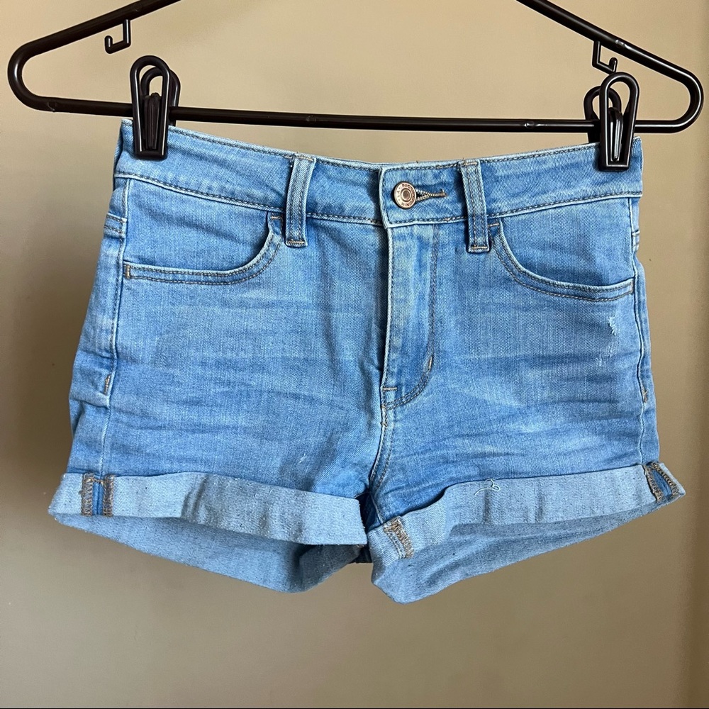 Light Blue Stretch Shorts